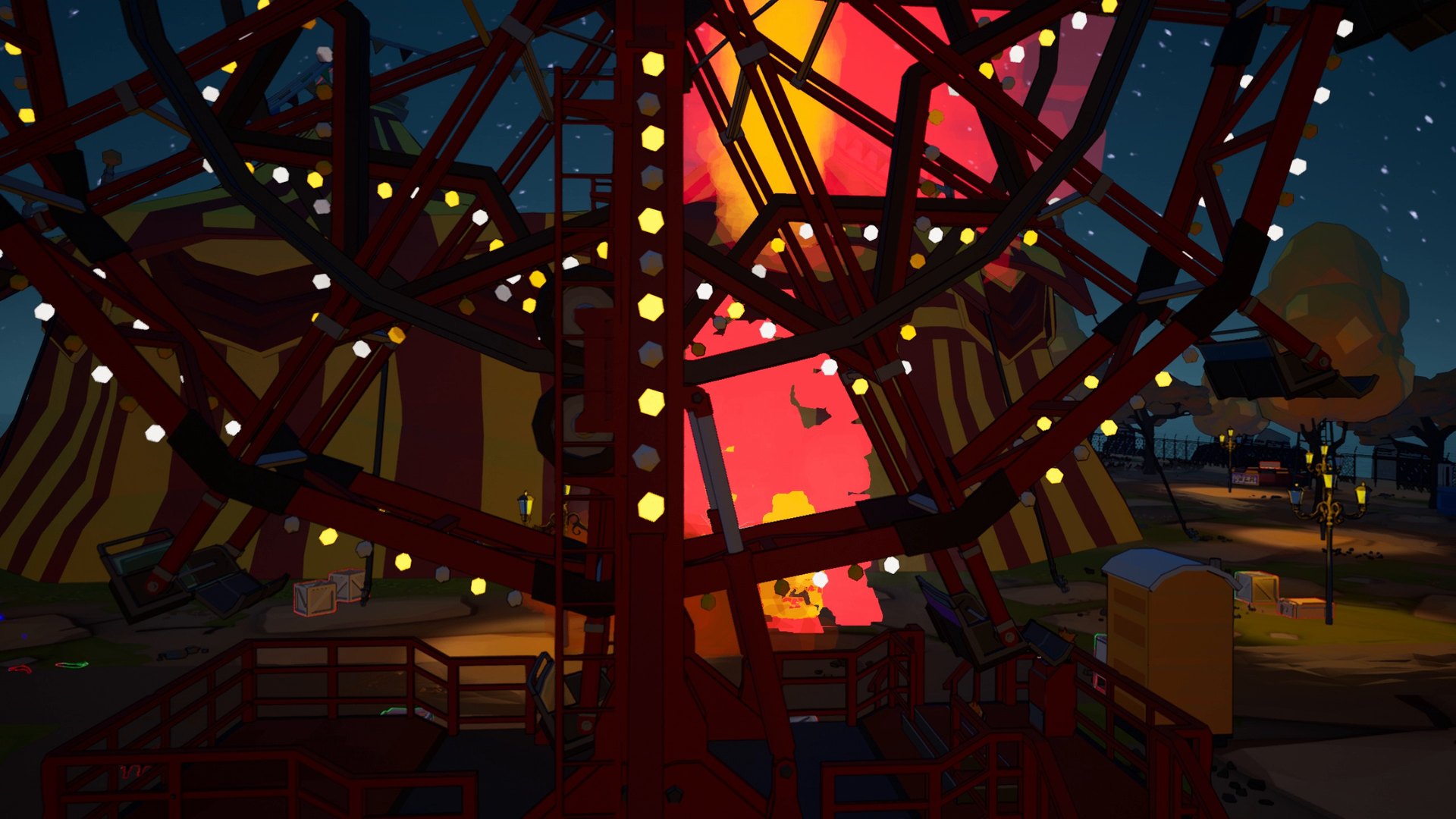 The ferris wheel on Carnival at night