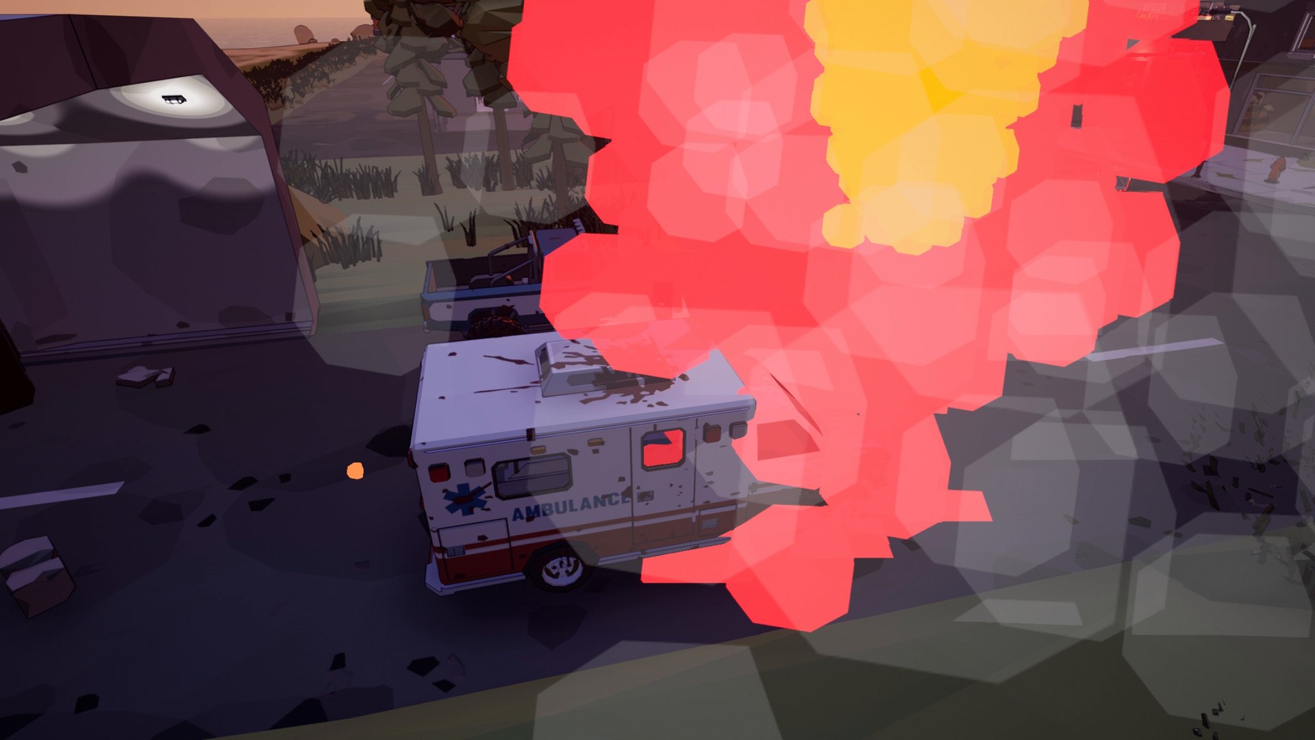 An ambulance explodes on City