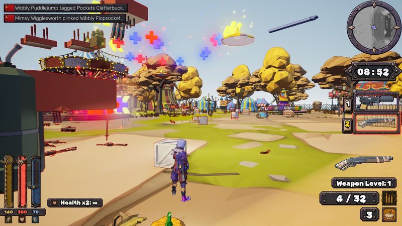 In the game: Carnival with the full HUD